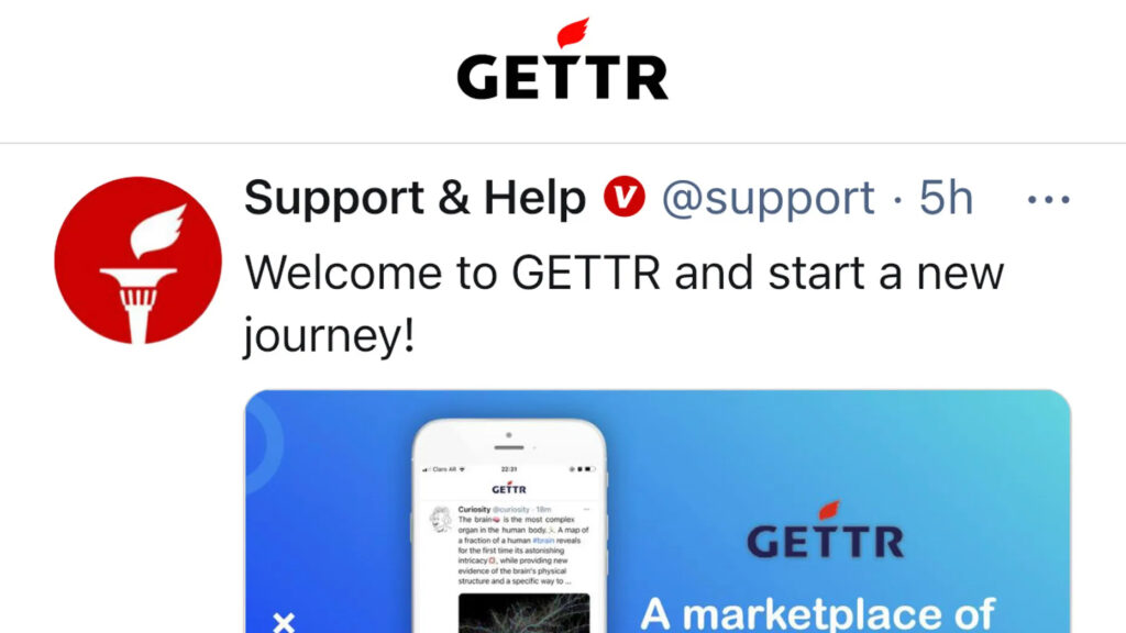 New social media platform GETTR