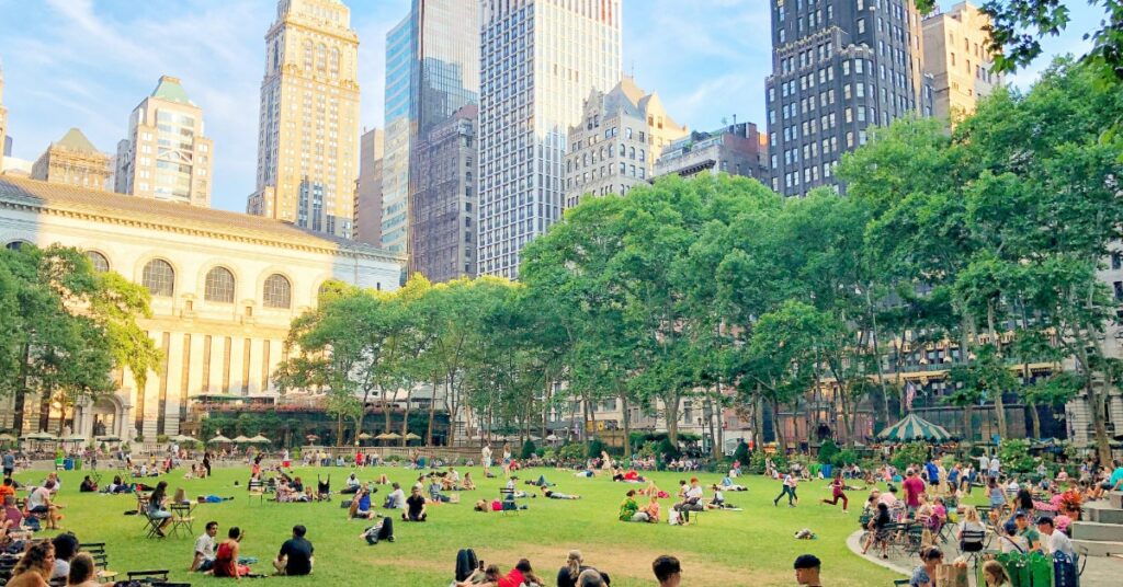 People Relaxing in the City