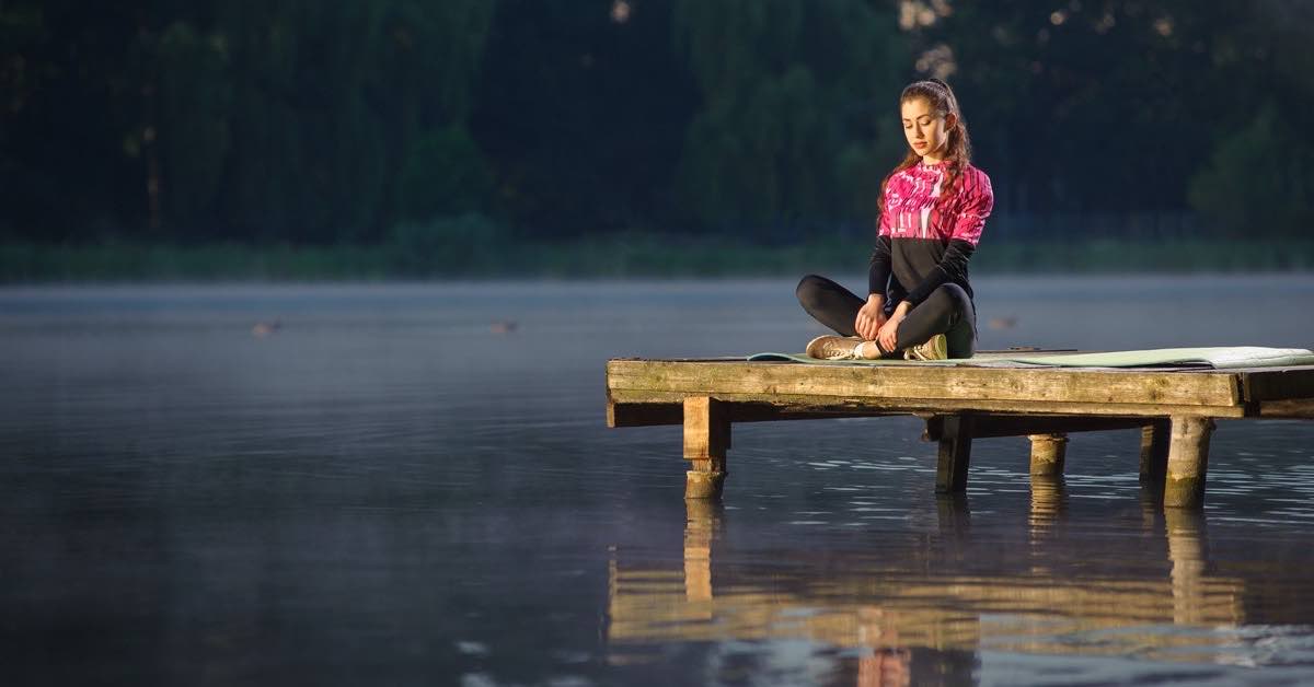 Peaceful Rivers Woman Meditating